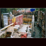Bild 24 von 40 der Baubilder Einlaufbereich vom Schmutzrechen bis zum Geflle unter das Maschinenhaus